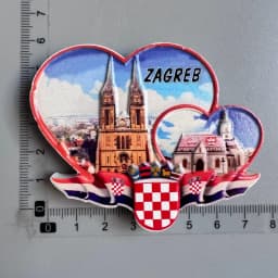 Croacia Fridge Magnet Kroatie Tourist Souvenir Mediterranean Split Trogir Hvar Trogir Magnetic Refrigerator Stickers Croatia Map