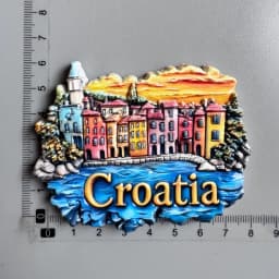 Croacia Fridge Magnet Kroatie Tourist Souvenir Mediterranean Split Trogir Hvar Trogir Magnetic Refrigerator Stickers Croatia Map