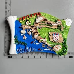Croacia Fridge Magnet Kroatie Tourist Souvenir Mediterranean Split Trogir Hvar Trogir Magnetic Refrigerator Stickers Croatia Map