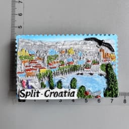 Croacia Fridge Magnet Kroatie Tourist Souvenir Mediterranean Split Trogir Hvar Trogir Magnetic Refrigerator Stickers Croatia Map