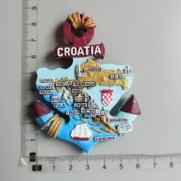 Croacia Fridge Magnet Kroatie Tourist Souvenir Mediterranean Split Trogir Hvar Trogir Magnetic Refrigerator Stickers Croatia Map