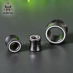 KUBOOZ High End Design White Line Wood Ear Piercing Plugs Gauges Expanders Fashion Body Jewelry Earring Tunnels Stretchers 2PCS