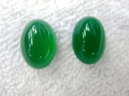 PANGEM-Sale 2pcs/lot Green Carnelian Agate Bead cabochons,10x14mm 12x16mm 13x18mm 15x20mm,Oval Gem Stone Cabochon Ring Face