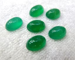 PANGEM-Sale 2pcs/lot Green Carnelian Agate Bead cabochons,10x14mm 12x16mm 13x18mm 15x20mm,Oval Gem Stone Cabochon Ring Face