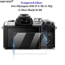 For Olympus OM-D E-M1 E-M1X E-M5 E-M10 Mark I II III IV Clear Tempered Glass 9H 2.5D Camera LCD Screen Protector Film Guard
