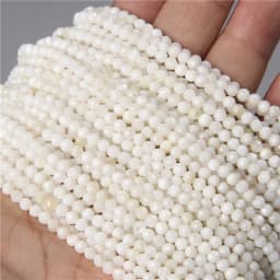 15" 2 3 4 mm Natural Shell Micro Faceted Bead Wholesale Tiny Mother Of Pearl Shell Bead Shiny Flash Beads For DIY Making Jewelry