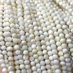 15" 2 3 4 mm Natural Shell Micro Faceted Bead Wholesale Tiny Mother Of Pearl Shell Bead Shiny Flash Beads For DIY Making Jewelry