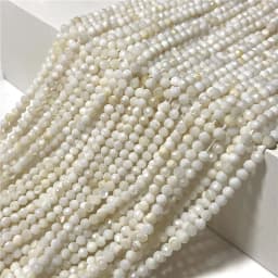 15" 2 3 4 mm Natural Shell Micro Faceted Bead Wholesale Tiny Mother Of Pearl Shell Bead Shiny Flash Beads For DIY Making Jewelry