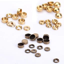 8pcs Brass Screw Cap Circle Decorative Nail Antique Pure copper Decorative Nail Mirror Fixing Screws Cover Self-tapping Screws