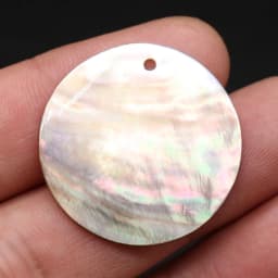 5pcs Natural Black Shell Round Mother of Pearl Shell Beads Charm Pendant for Jewelry Making DIY Necklace Earring Women Gift