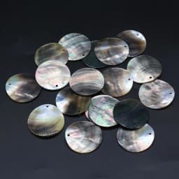 5pcs Natural Black Shell Round Mother of Pearl Shell Beads Charm Pendant for Jewelry Making DIY Necklace Earring Women Gift