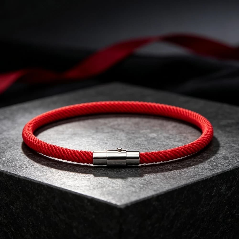 VOQ New Magnetic Clasp Bracelet Bangle Lucky Red String Bracelets for Couple Valentine's Day Romantic Jewelry Gift Wholesale
