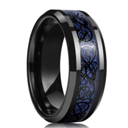 8mm Men's Rose Gold Color Stainless Steel Rings Hawaiian Koa Wood And Abalone Shell Opal Inlay Ring Men's Wedding Band Jewelry