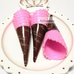 3pcs 7CM 3D Resin Simulation Ice Cream Cone Cabochon Decoration Crafts Miniature Fake Food Embellishments for DIY Scrapbooking