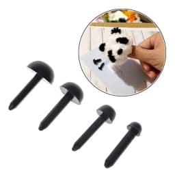 100Pcs 2mm/3mm/4mm DIY Puppet Plastic Black Pin Safety Eyes For Handmade Craft