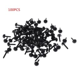 100Pcs 2mm/3mm/4mm DIY Puppet Plastic Black Pin Safety Eyes For Handmade Craft