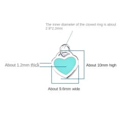 925 Sterling Silver Peach Heart Necklace Blue Heart Pink Heart Pendant women's necklace hand woven jewelry DIY accessories coupl