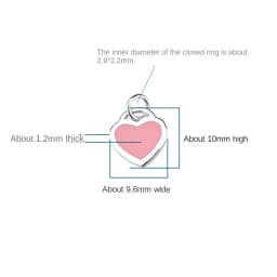 925 Sterling Silver Peach Heart Necklace Blue Heart Pink Heart Pendant women's necklace hand woven jewelry DIY accessories coupl