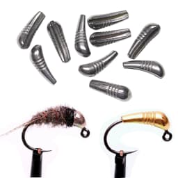 ICERIO 10PCS Fast Sinking Nymphs Scud Fishing Fly Tungsten Heavy Body Jig Hook Back Bead Fly Tying Material Accessories