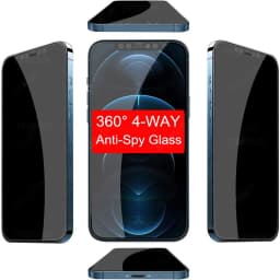1-3Pcs 360° Privacy Tempered Glass For iPhone 18 17 Air 16E 16 15 14 Plus 13 12 Mini 11 Pro XS MAX XR Anti Spy Screen Protector