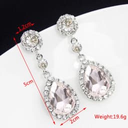 New Crystal Long Hanging Earrings for Women Water Drop Personality Luxury Drop Earrings Wedding Ear Jewelry Bijoux Femme Luxe