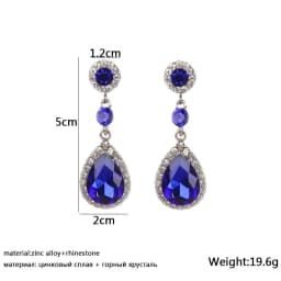New Crystal Long Hanging Earrings for Women Water Drop Personality Luxury Drop Earrings Wedding Ear Jewelry Bijoux Femme Luxe