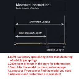 BOXI 2pcs Rear Glass Window Lift Supports Struts Shocks Dampers 6649 SG326019 For Honda Pilot 2009 - 2013 Gas Springs