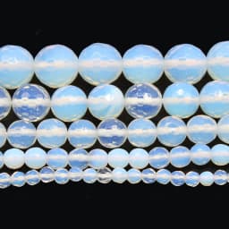 Natural Faceted Opal Stone Loose Spacer Round Beads For Jewelry Making DIY Bracelets Accessories 4-12 MM Wholesale