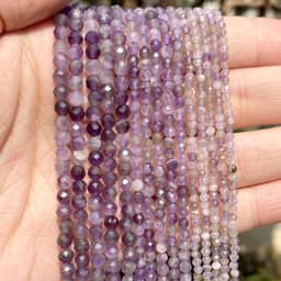 Natural Stone Faceted Crystals Amethysts Pink Quartzs Jades Gemstone Round Spacer Beads For Jewelry Making DIY Bracelet 2 3 4mm