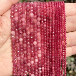 Natural Stone Faceted Crystals Amethysts Pink Quartzs Jades Gemstone Round Spacer Beads For Jewelry Making DIY Bracelet 2 3 4mm