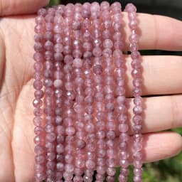 Natural Stone Faceted Crystals Amethysts Pink Quartzs Jades Gemstone Round Spacer Beads For Jewelry Making DIY Bracelet 2 3 4mm