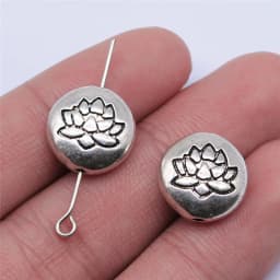 20pcs Lotus Flower Head Meditation Yoga Pendants For Jewelry Making DIY Handmade Craft