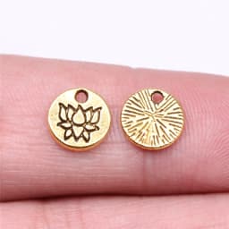 20pcs Lotus Flower Head Meditation Yoga Pendants For Jewelry Making DIY Handmade Craft