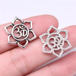 20pcs Lotus Flower Head Meditation Yoga Pendants For Jewelry Making DIY Handmade Craft