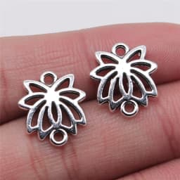 20pcs Lotus Flower Head Meditation Yoga Pendants For Jewelry Making DIY Handmade Craft