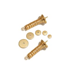 50pcs Stainless Steel Flat Disc Spacer Beads Gold 4mm-10mm Blank Round Loose Beads for Jewelry Making DIY Craft Hole 1.2mm