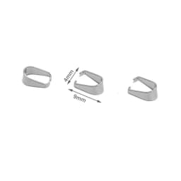 50pcs Gold Stainless Steel Pinch Clip Bail Pendant Connectors Necklace Clasp Seeds Buckle Hook for DIY Jewelry Making