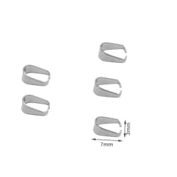 50pcs Gold Stainless Steel Pinch Clip Bail Pendant Connectors Necklace Clasp Seeds Buckle Hook for DIY Jewelry Making