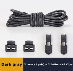No Tie Shoelace Tieless Shoelaces Sneakers Plastic Strong Lock Elastic Round Shoe Laces for Kids Adults Elderly One Size Fit All