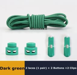 No Tie Shoelace Tieless Shoelaces Sneakers Plastic Strong Lock Elastic Round Shoe Laces for Kids Adults Elderly One Size Fit All