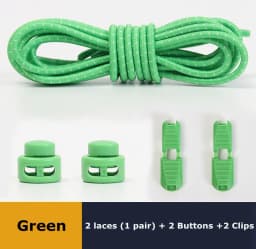 No Tie Shoelace Tieless Shoelaces Sneakers Plastic Strong Lock Elastic Round Shoe Laces for Kids Adults Elderly One Size Fit All