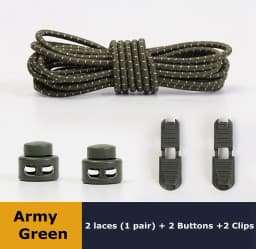 No Tie Shoelace Tieless Shoelaces Sneakers Plastic Strong Lock Elastic Round Shoe Laces for Kids Adults Elderly One Size Fit All