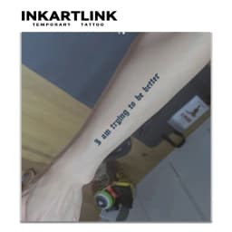 Inspirational English Temporary Tattoo Sticker, Waterproof Magic Tattoo, Lasts Up to 15 Days Fake Tattoo, Semi Permanent Tattoo