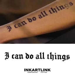 Inspirational English Temporary Tattoo Sticker, Waterproof Magic Tattoo, Lasts Up to 15 Days Fake Tattoo, Semi Permanent Tattoo