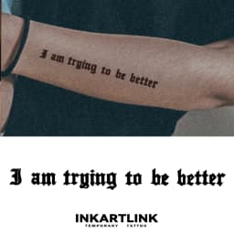 Inspirational English Temporary Tattoo Sticker, Waterproof Magic Tattoo, Lasts Up to 15 Days Fake Tattoo, Semi Permanent Tattoo