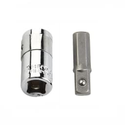2pcs Impact Driver Socket Drill Adapter Drill Chuck Converter 1/4'' Square Drive To 1/4 Hex Shank For Hand Tools Accessories