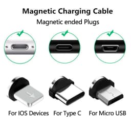 6Pcs Magnetic Tips for Round Magnetic Cable Micro USB Type C Magnet Replacement Parts Mobile Phone Dust Plug Adapter for iphone