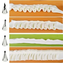 7PCS Stainless Steel Cake Nozzle Tube Head DIY Pastry Puff Skirt Icing Piping Nozzles Cake Decorating Supplies Baking Set Tools