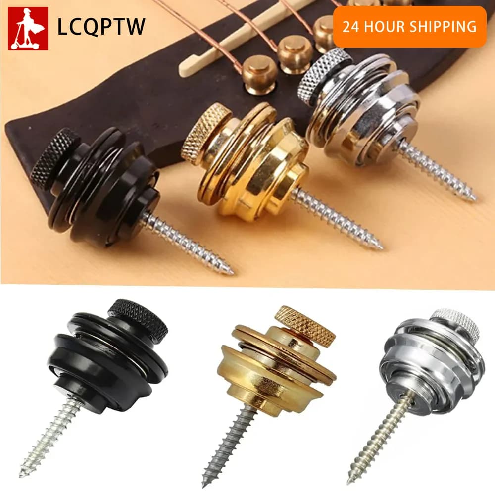 1pcs Guitar Strap Lock Straplock Button for All Acoustic Electric Bass Guitar Strap Guitarra Easy Fix Remove Screw Accessories