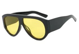Oversized Pilot Sunglasses Women Fashion 2026 Luxury Big Frame One Piece Gradient Sunglasses Retro Classic Thick Shades